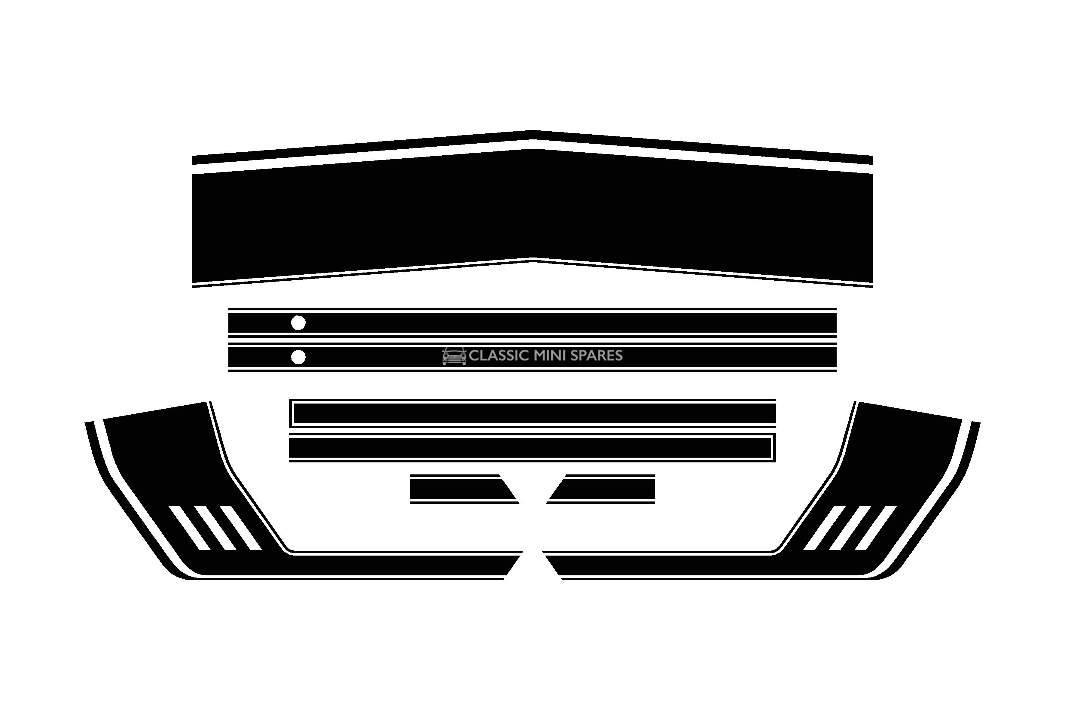 CMS692-AU: BODY STRIPE DECAL SET - CLUBMAN GT FOR AUSTRALIAN MINI'S ...